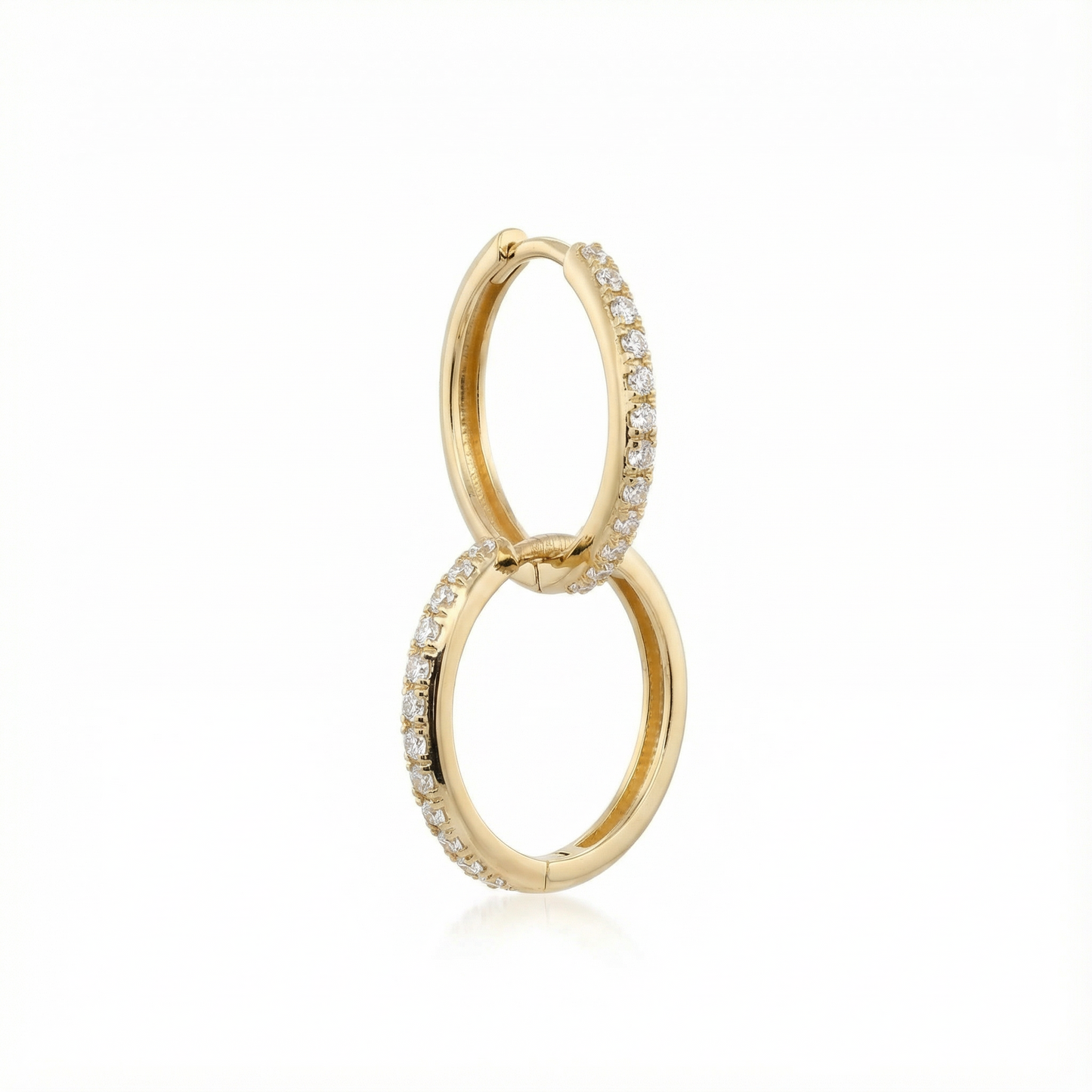Solene 18ct and 22ct yellow gold hoop earrings by Karat Goldsmiths 